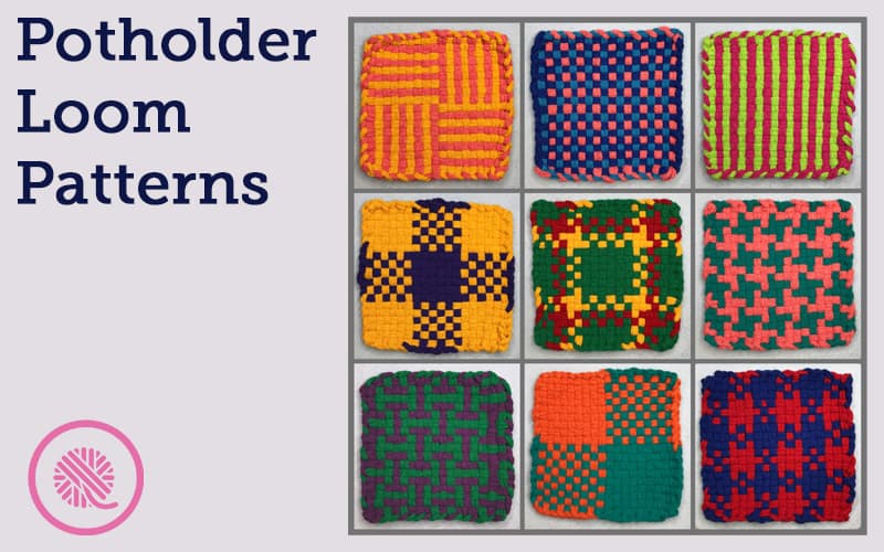 Woven Hot Pad Patterns - 9 Free Colorful Designs